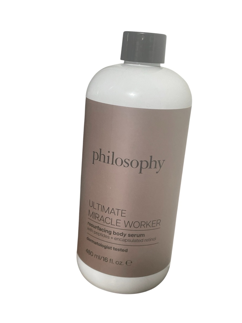 Philosophy Ultimate Miracle Worker Resurfacing Body Serum- vegan, crepey skin